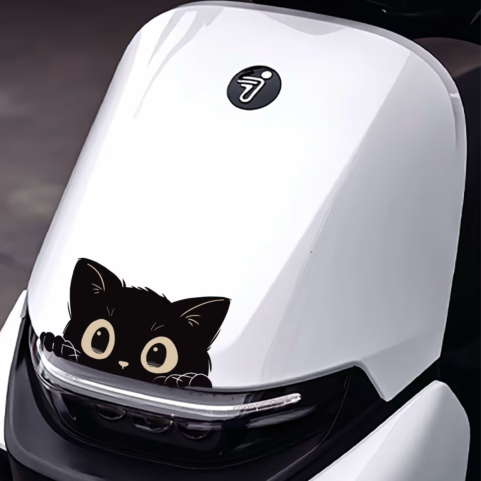 Peeking Black Cat Stickers Creative Car Stickers Waterproof