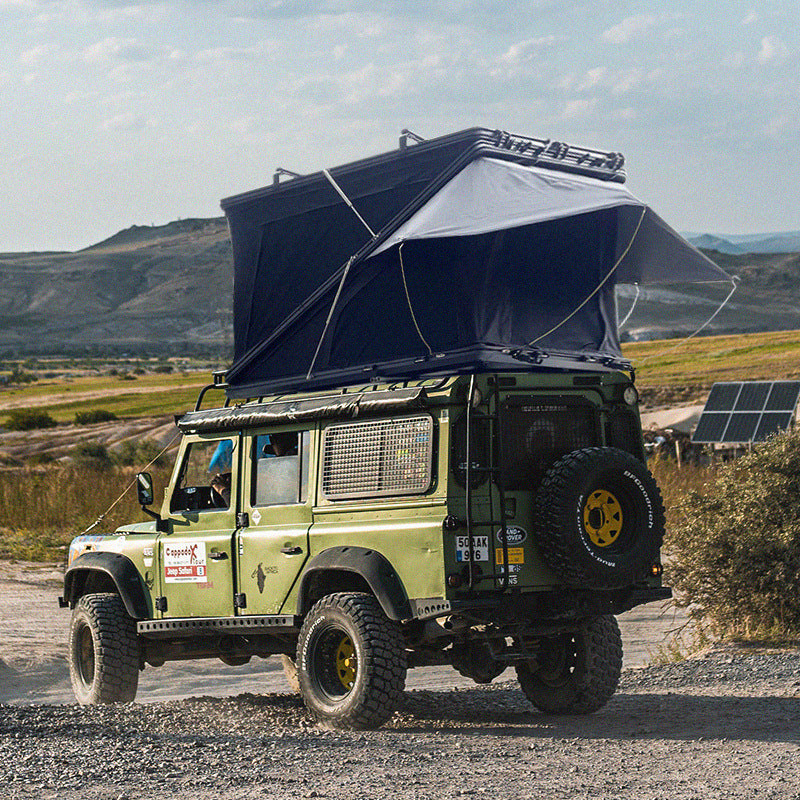 Camping Trip Z-Shaped Car Tent, Waterproof and Sunproof Polyester-Cotton Aluminum Alloy SUV Roof Outdoor Sunshade